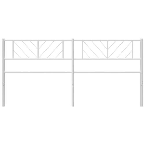 Sengegavl 180 cm metal hvid
