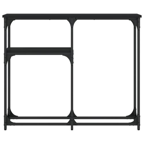 Konsolbord 90x22,5x75 cm konstrueret træ sort