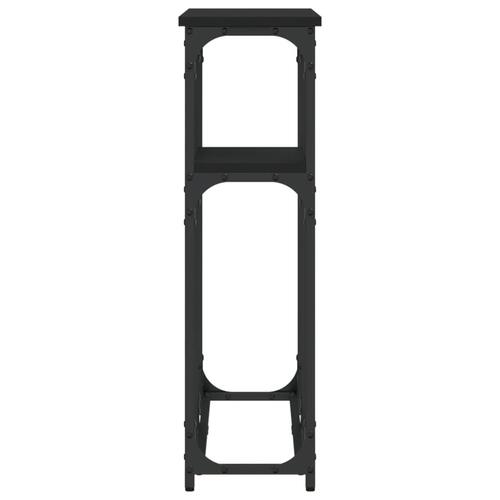Konsolbord 90x22,5x75 cm konstrueret træ sort
