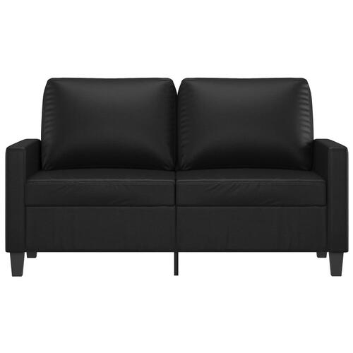 2-personers sofa 120 cm kunstlæder sort