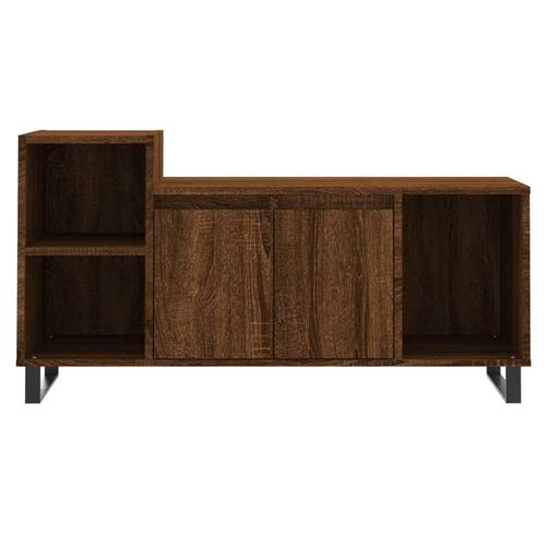 Tv-bord 100x35x55 cm konstrueret træ brun egetræsfarve