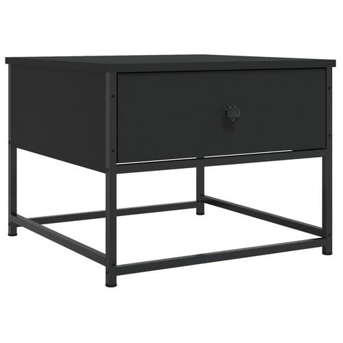 Sofabord 51x51x40 cm konstrueret træ sort