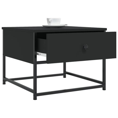 Sofabord 51x51x40 cm konstrueret træ sort