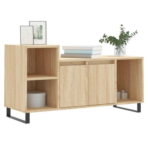 Tv-bord 100x35x55 cm konstrueret træ sonoma-eg