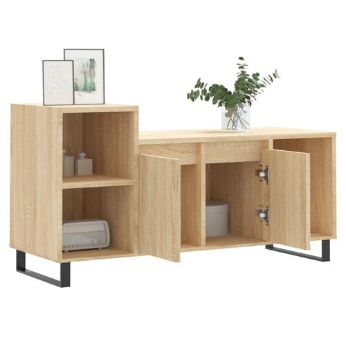 Tv-bord 100x35x55 cm konstrueret træ sonoma-eg