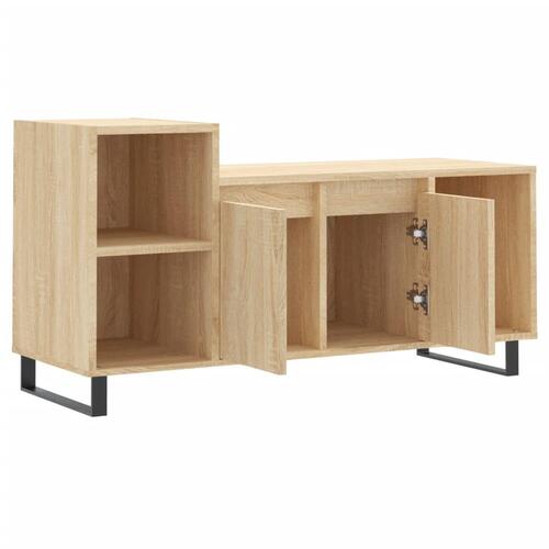 Tv-bord 100x35x55 cm konstrueret træ sonoma-eg