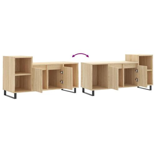 Tv-bord 100x35x55 cm konstrueret træ sonoma-eg