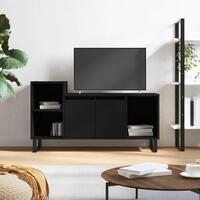 Tv-bord 100x35x55 cm konstrueret træ sort