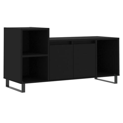 Tv-bord 100x35x55 cm konstrueret træ sort