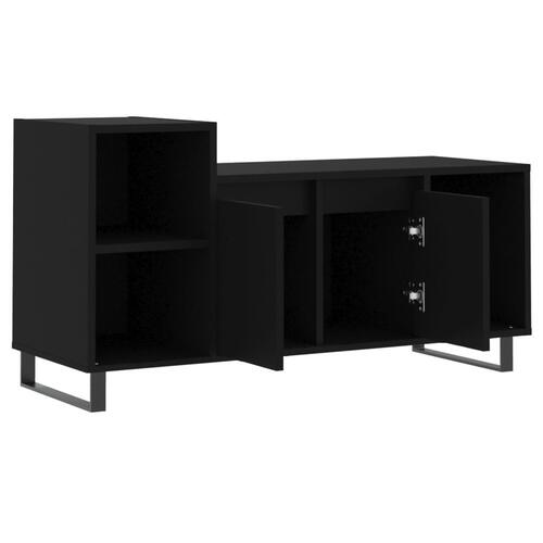 Tv-bord 100x35x55 cm konstrueret træ sort