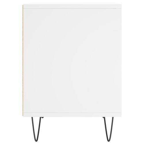 Sengebord 40x35x50 cm konstrueret træ hvid