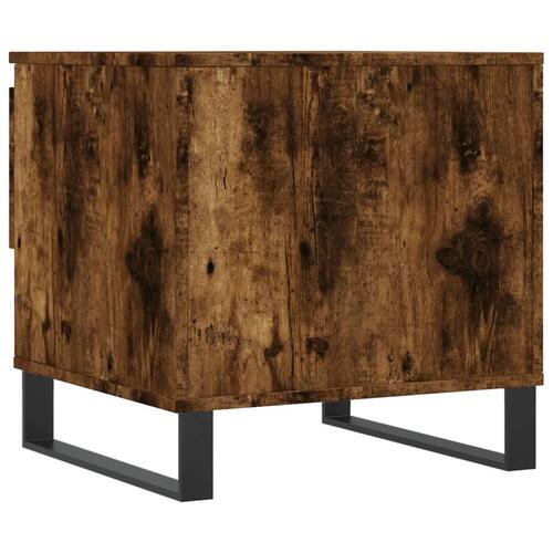 Sofabord 50x46x50 cm konstrueret træ røget egetræsfarve