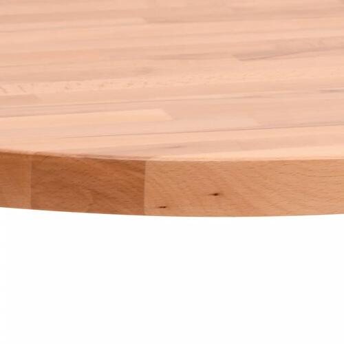 Bordplade Ø80x1,5 cm rund massivt bøgetræ