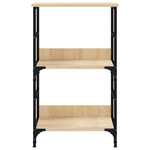 Bogreol 50x33x82 cm konstrueret træ sonoma-eg