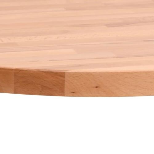 Bordplade Ø70x4 cm rund massivt bøgetræ