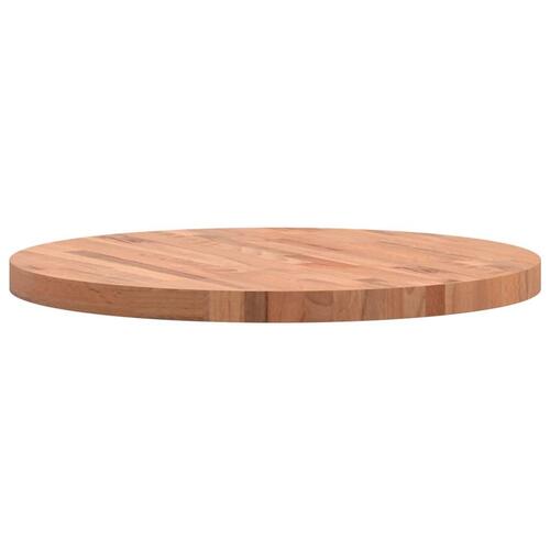 Bordplade Ø70x4 cm rund massivt bøgetræ