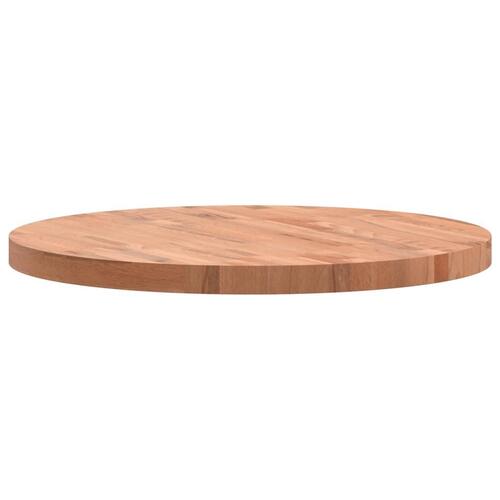 Bordplade Ø70x4 cm rund massivt bøgetræ