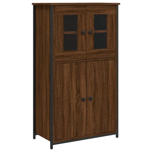 Skab 62x32x106,5 cm konstrueret træ brun egetræsfarve