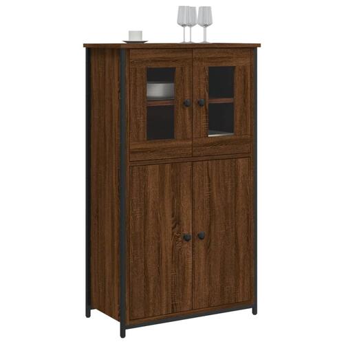 Skab 62x32x106,5 cm konstrueret træ brun egetræsfarve