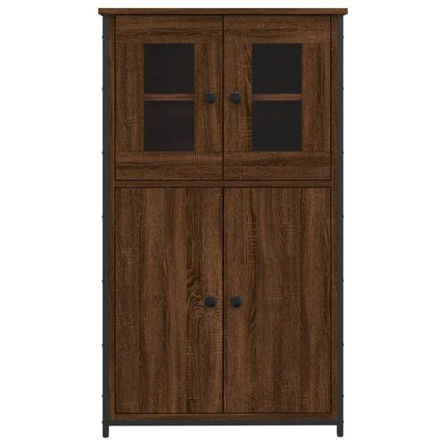 Skab 62x32x106,5 cm konstrueret træ brun egetræsfarve