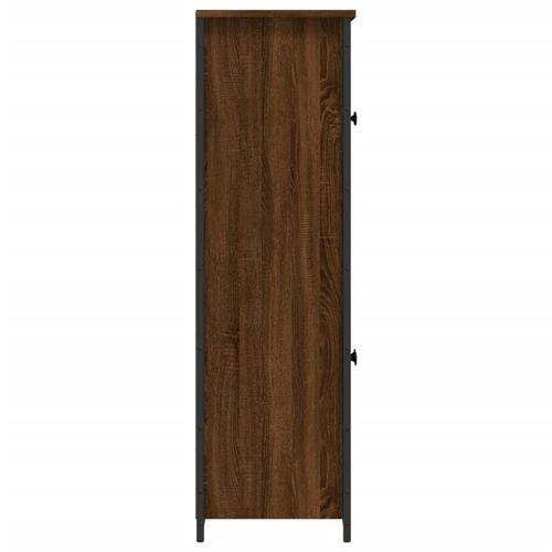 Skab 62x32x106,5 cm konstrueret træ brun egetræsfarve