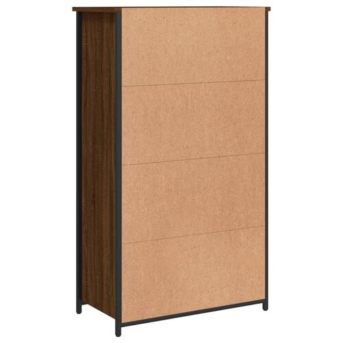 Skab 62x32x106,5 cm konstrueret træ brun egetræsfarve