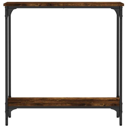 Konsolbord 75x22,5x75 cm konstrueret træ røget egetræsfarve
