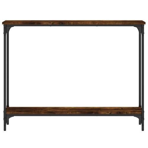 Konsolbord 100x22,5x75 cm konstrueret træ røget egetræsfarve