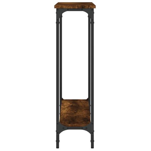 Konsolbord 100x22,5x75 cm konstrueret træ røget egetræsfarve