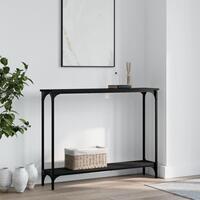 Konsolbord 100x22,5x75 cm konstrueret træ sort