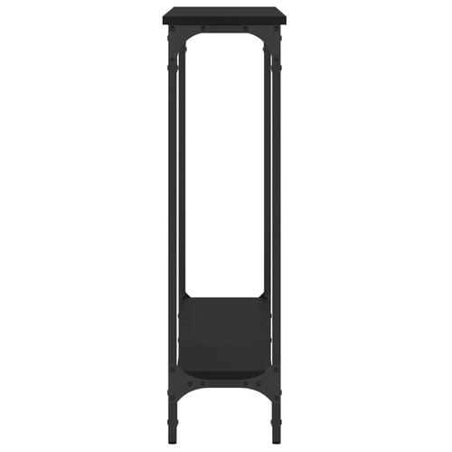 Konsolbord 100x22,5x75 cm konstrueret træ sort