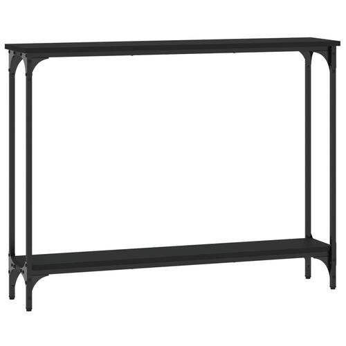 Konsolbord 100x22,5x75 cm konstrueret træ sort