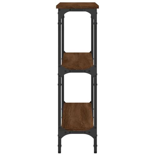 Konsolbord 100x22,5x75 cm konstrueret træ brunt egetræ