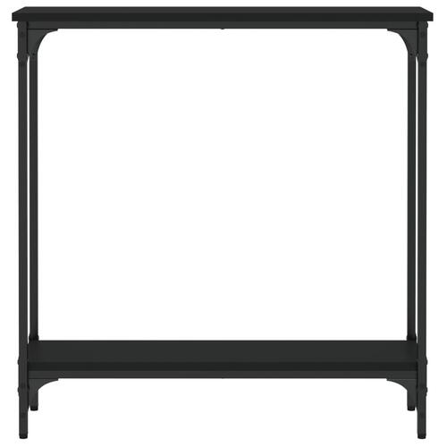 Konsolbord 75x22,5x75 cm konstrueret træ sort