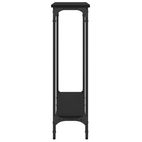 Konsolbord 75x22,5x75 cm konstrueret træ sort