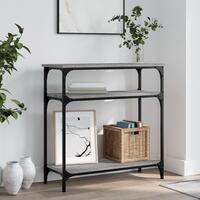 Konsolbord 75x29x75 cm konstrueret træ grå sonoma-eg