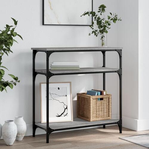 Konsolbord 75x29x75 cm konstrueret træ grå sonoma-eg