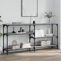 Konsolbord 160x29x75 cm konstrueret træ grå sonoma-eg