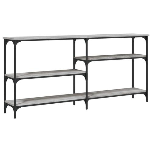 Konsolbord 160x29x75 cm konstrueret træ grå sonoma-eg