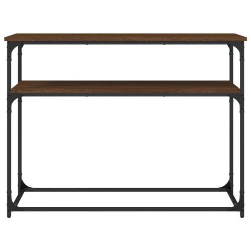 Konsolbord 100x35,5x75 cm konstrueret træ brunt egetræ