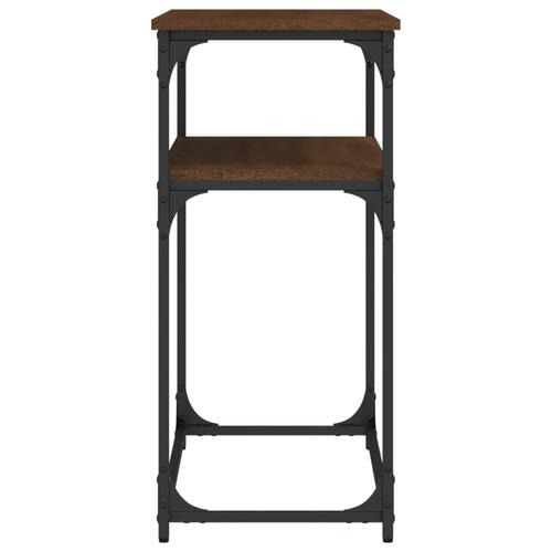 Konsolbord 100x35,5x75 cm konstrueret træ brunt egetræ