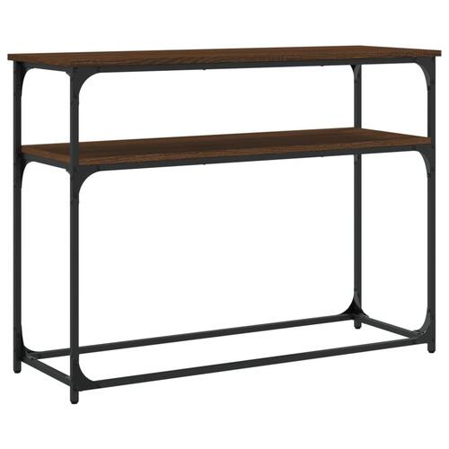 Konsolbord 100x35,5x75 cm konstrueret træ brunt egetræ