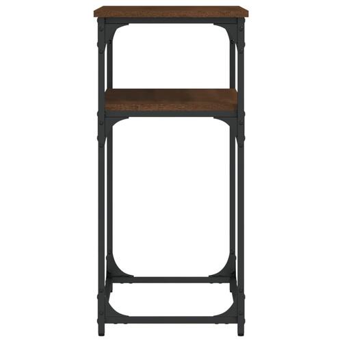 Konsolbord 75x35,5x75 cm konstrueret træ brun egetræsfarve