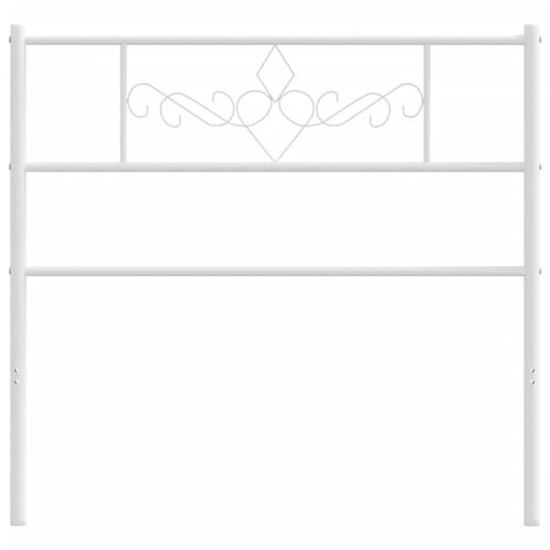 Sengegavl 107 cm metal hvid