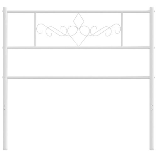 Sengegavl 90 cm metal hvid