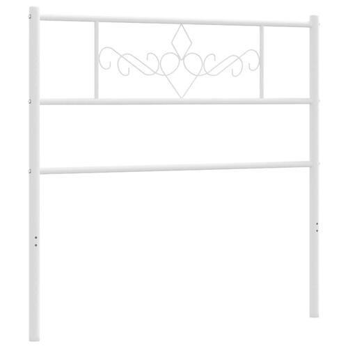 Sengegavl 90 cm metal hvid