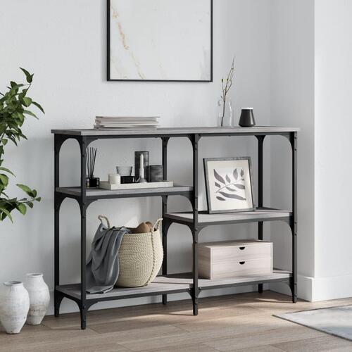 Konsolbord 102x29x75 cm konstrueret træ grå sonoma-eg