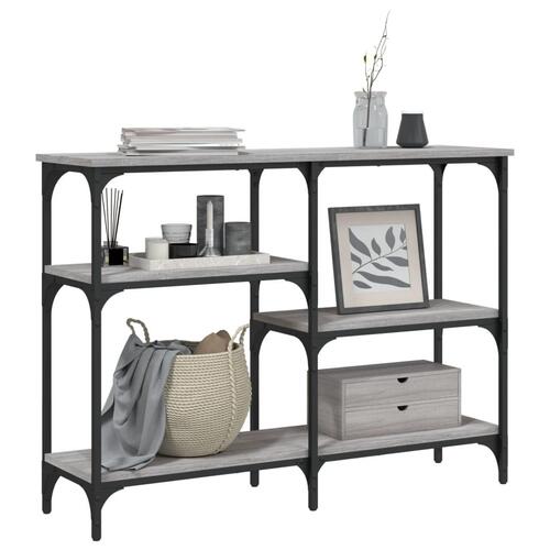 Konsolbord 102x29x75 cm konstrueret træ grå sonoma-eg