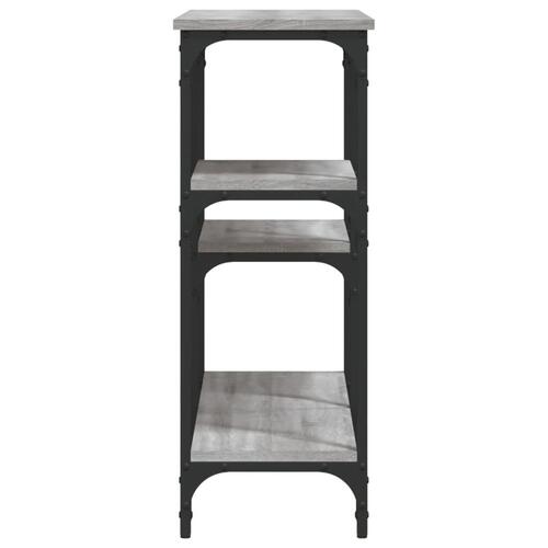 Konsolbord 102x29x75 cm konstrueret træ grå sonoma-eg