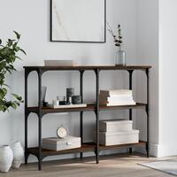 Konsolbord 100x29x75 cm konstrueret træ brun egetræ